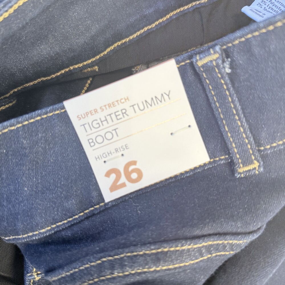 NWT Lane Bryant Womens Dark Blue Double Button Five Pocket Straight Leg Jeans 26 - Picture 13 of 13